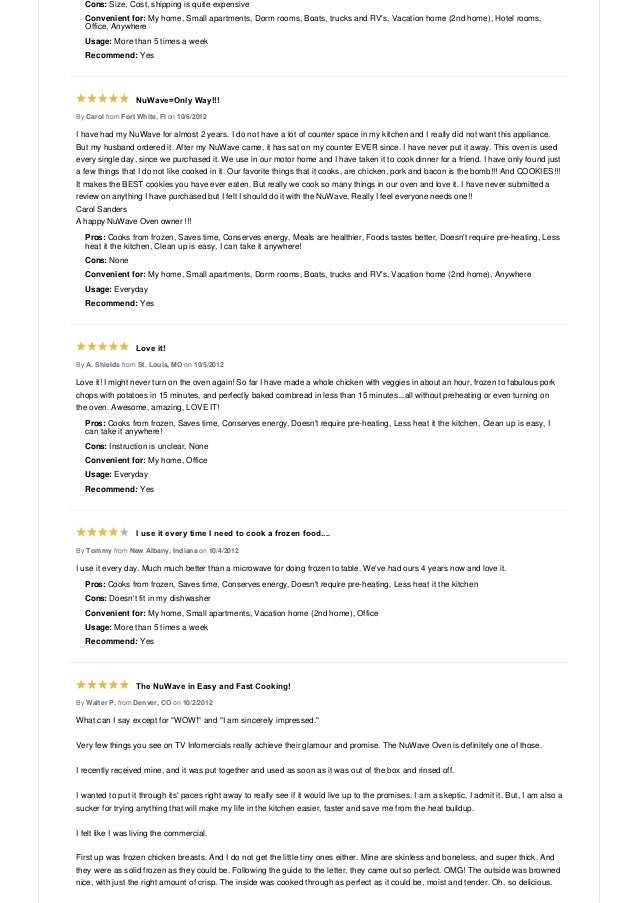 NuWave Oven Reviews and Information NuWave Oven Reviews and Information